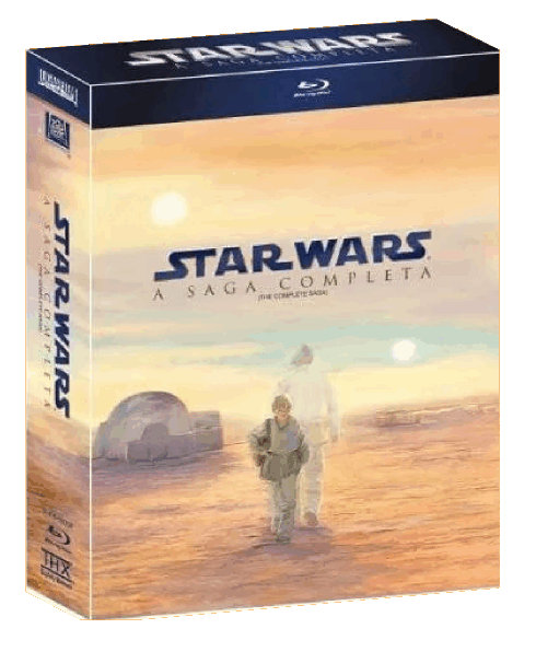 Sinta a força de Star Wars A Saga Completa em Blu-Ray