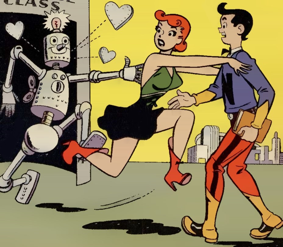 Uma mistura de Jetsons com Archie Comics: a cara dos anos 50 e 60